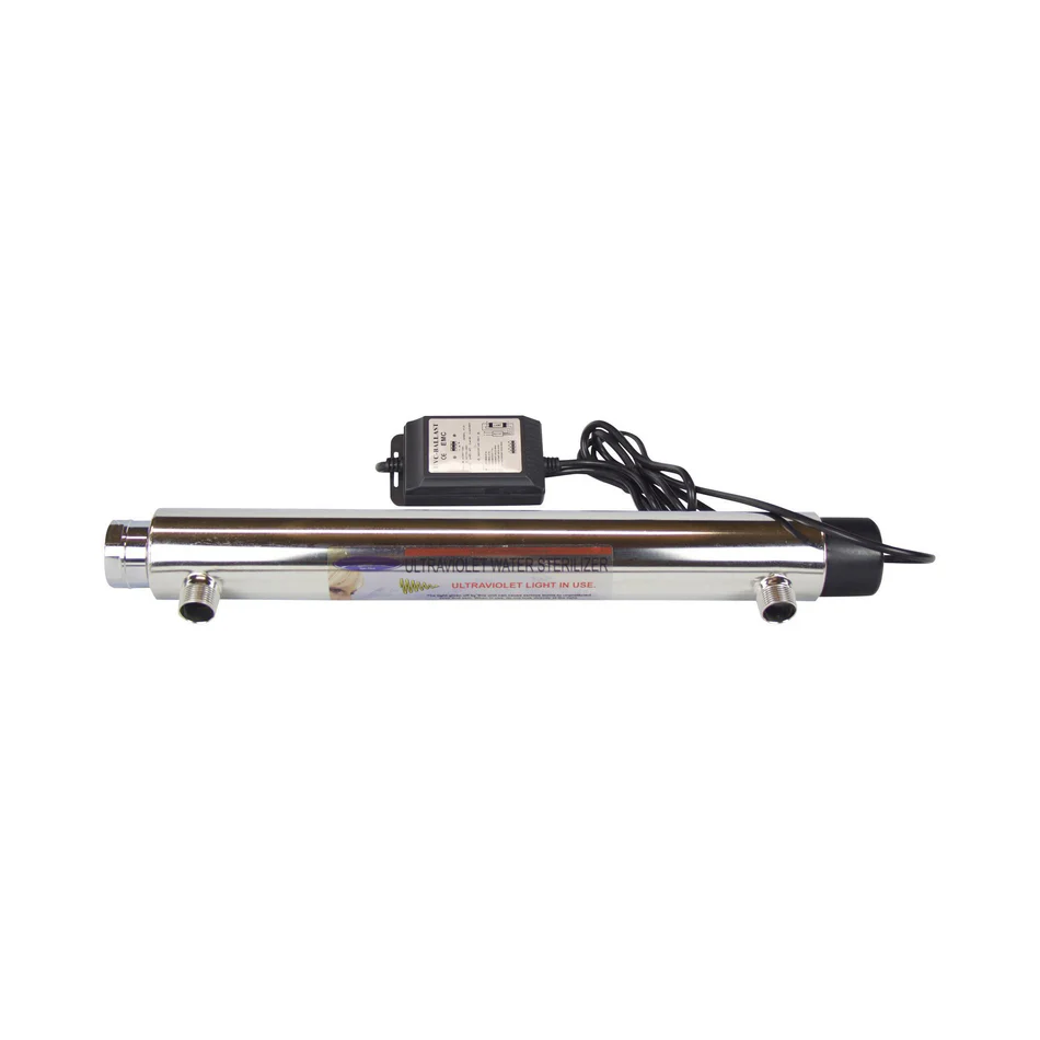 Stainless steel UV water sterilizer with adapter