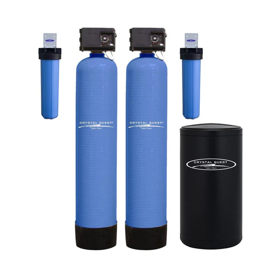 Dual-tank whole house water filtration system