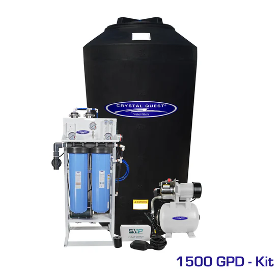 1500 GPD Crystal Quest water filtration kit