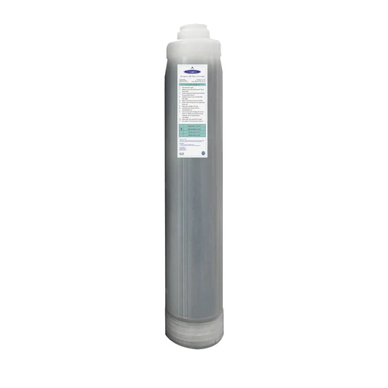 Long cylindrical water filter cartridge