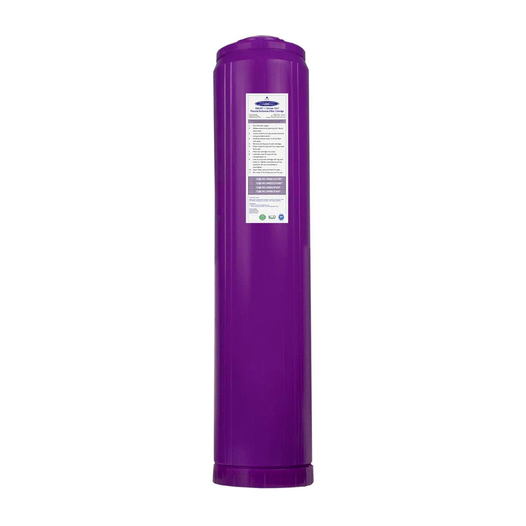 Purple water filter cartridge