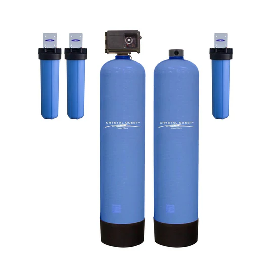 Dual-tank whole-house water filtration system