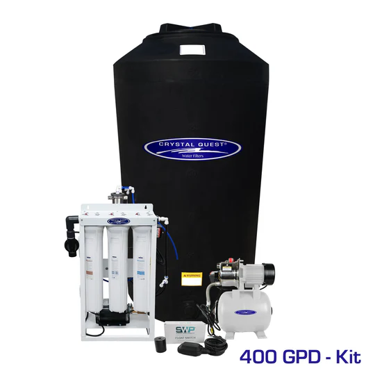 400 GPD Crystal Quest water filtration kit