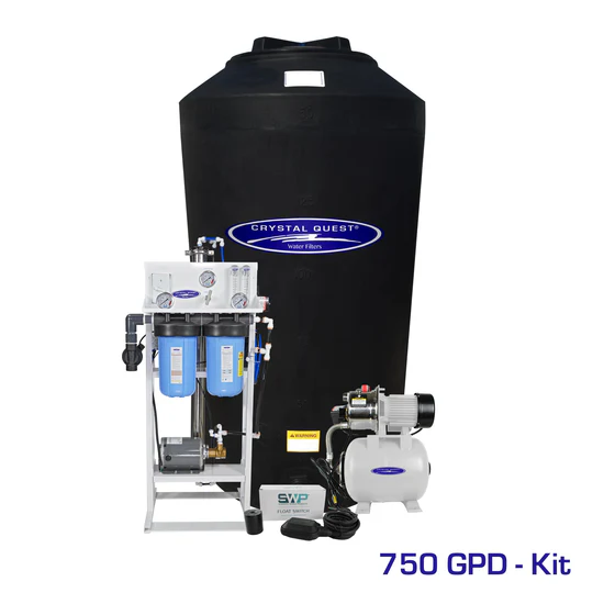 Crystal Quest 750 GPD water filtration kit