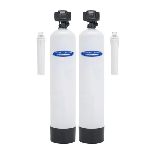 Dual whole house water filter tanks