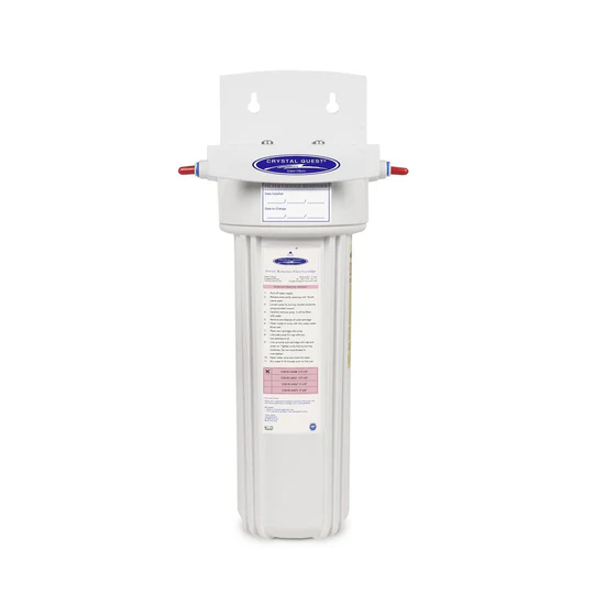 Wall-mounted whole house water filter housing