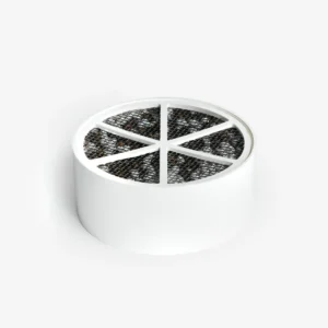 Round white air vent with mesh filter