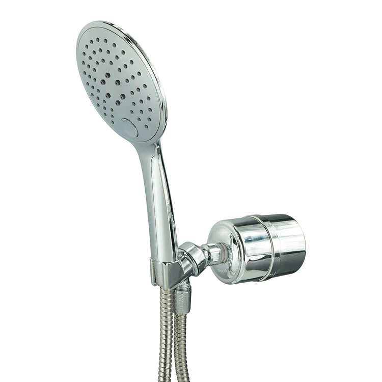 Chrome handheld shower head with hose