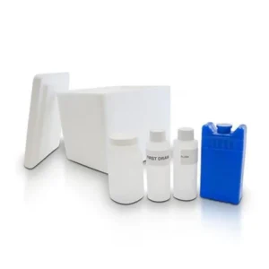Water sample kit with cooler and ice pack