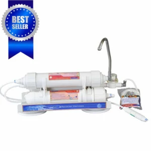 Countertop reverse osmosis water filter system with faucet
