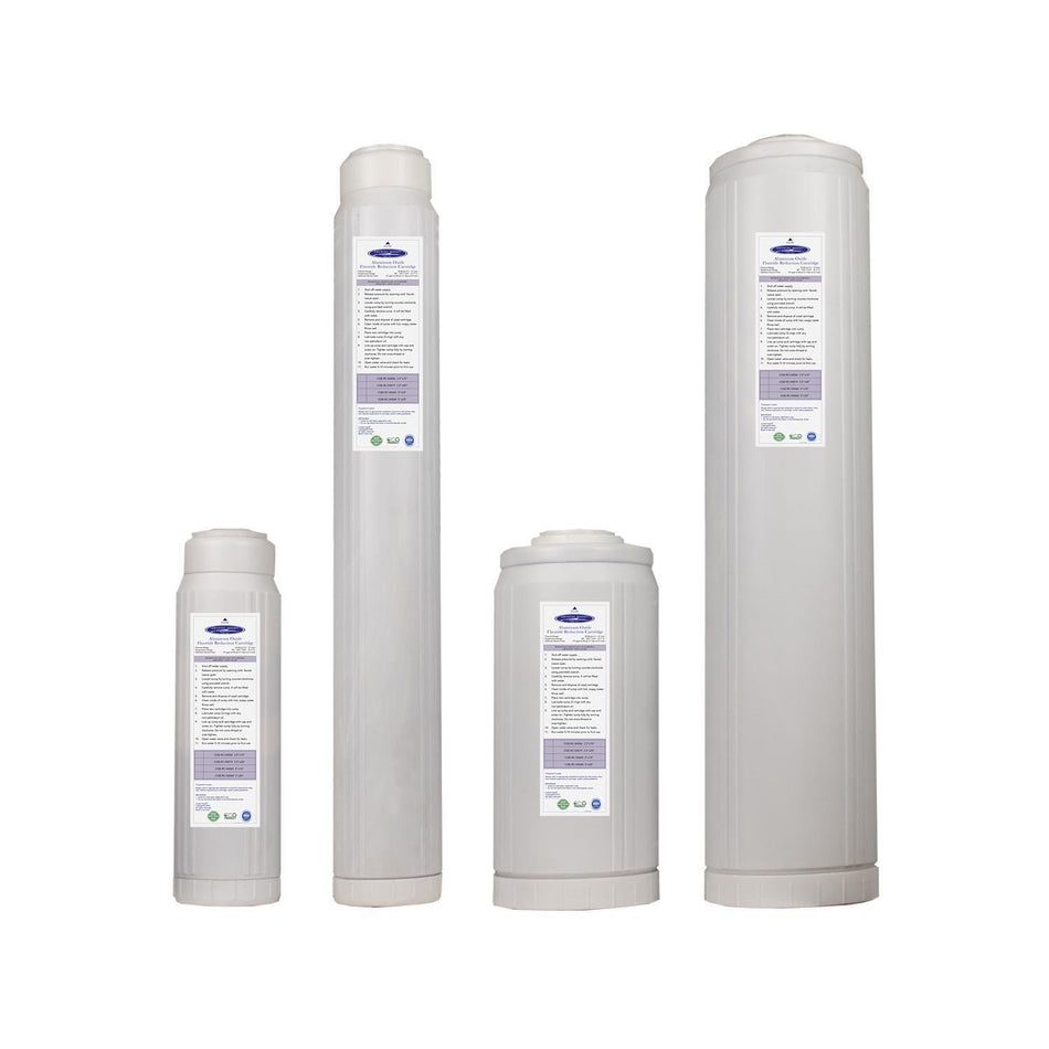Set of four white water filter cartridges