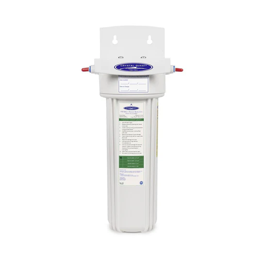 White water filter housing with fittings