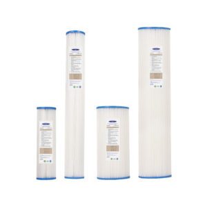 Four pleated pool filter cartridges