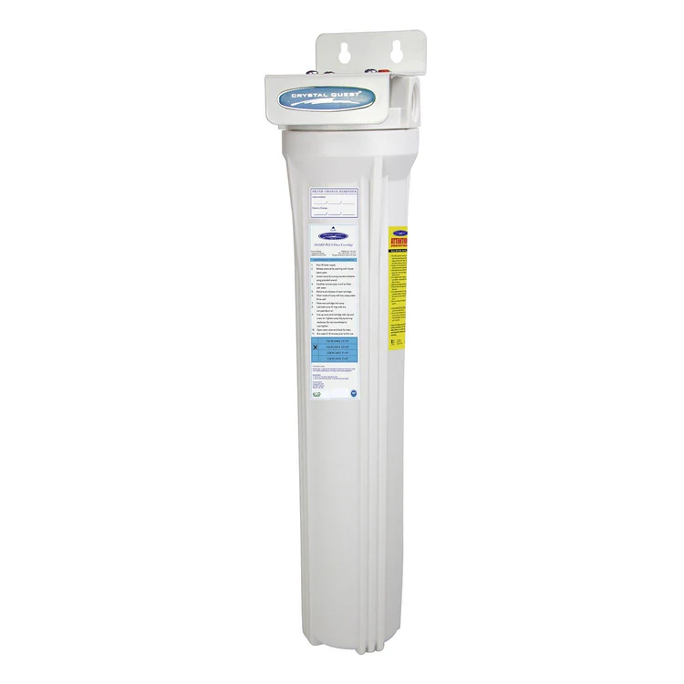 White whole house water filter housing