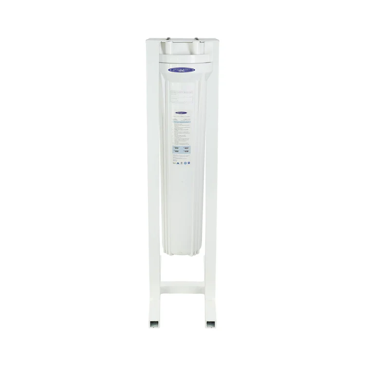 Whole house water filter housing on stand