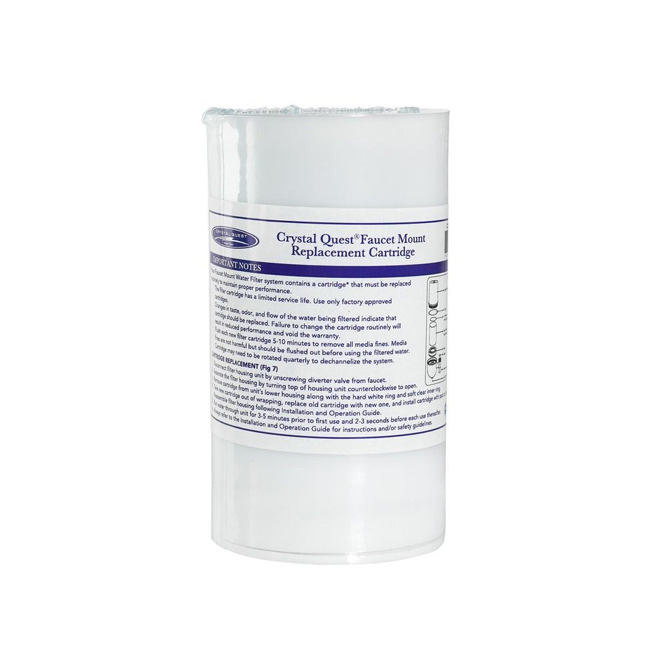 White Crystal Quest faucet mount replacement cartridge