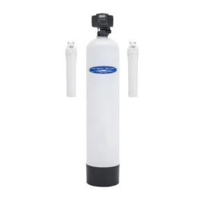 Whole-house water softener system with cartridges