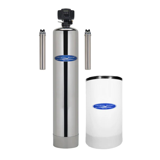 Stainless water softener with brine tank