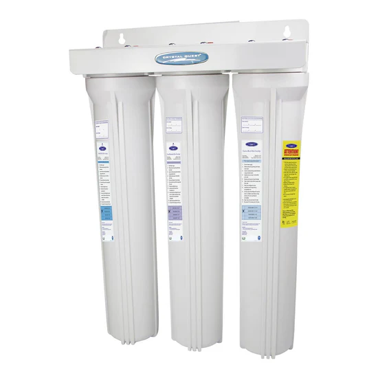 Three-stage whole house water filtration system
