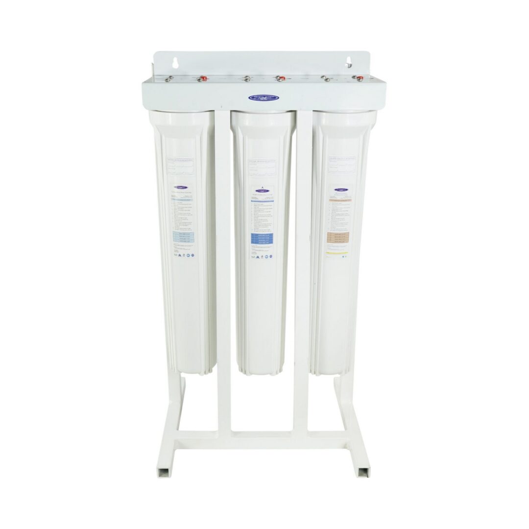 Three-stage white water filter system