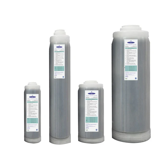 Four gray water filter replacement cartridges