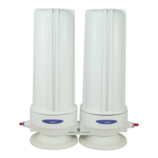 Dual stage white countertop water filter