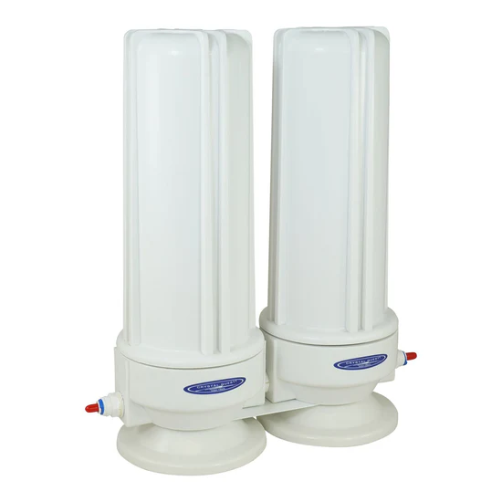 Dual-stage countertop water filtration system